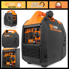 2350W Portable Inverter Generator – Super Quiet, Lightweight, Fuel Shut Off, Gas