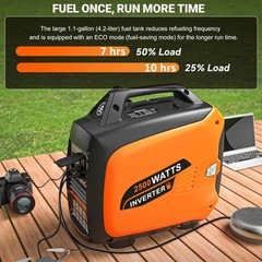 2500 Watt Generators Portable Gas Generator Inverter Quiet for Home and Camping