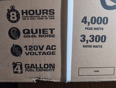 Portable Generator, 4000-Watt 7 HP by DuroStar DS4000S **LOCAL PICKUP ONLY**