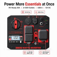 AMERISUN AM5035 3800-Watt Portable Inverter Generator RV Ready 30A Outlet Quiet