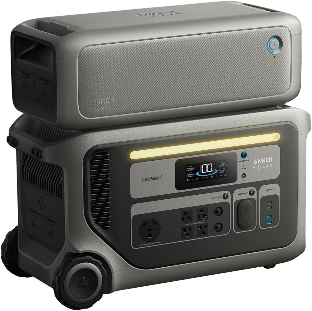 Anker SOLIX F3000 Long Lasting Portable Power Station with Expansion Battery