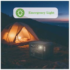1PCS 600W 537.6Wh LiFePO4 Solar Power Station Outdoor Emergency Backup Generator