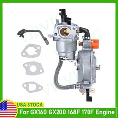 170F New Dual Fuel Carburetor GX200 LPG Conversion Kit for Generator Propane US