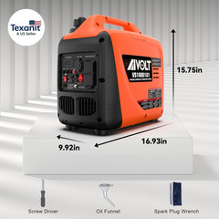 1600W Super Quiet Inverter Generator, Ultra Lightweight Gas Powered Portable Gen