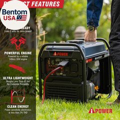 4600W Rv-Ready Quiet Portable Inverter Generator Gas Powered, Ultra-Lightweight