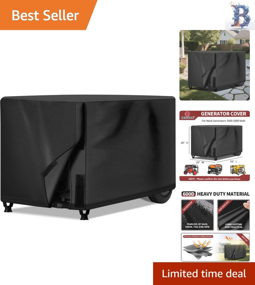 Outdoor Waterproof Generator Cover for 26x20x20 inch – Secure and Wind Resistant