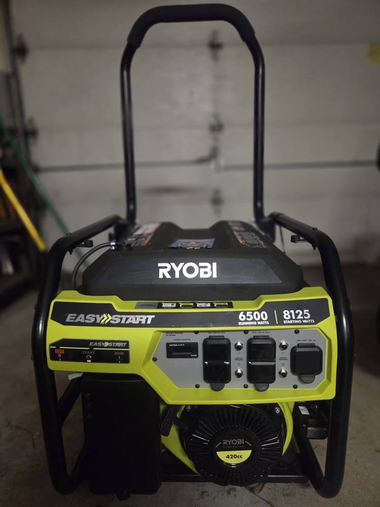 RYOBI 6,500-Watt Gasoline Powered Portable Generator with CO Shutdown Sensor