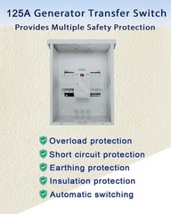125A Automatic Transfer Switch for Generator, 3P, 120/240V Dual…