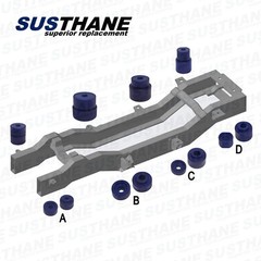 Complete Front & Rear Body Mount Bushing Kit 18 pcs (with hardware) in High G…