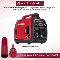 Red Oil Change Funnel and Oil Magnetic Dipstick for Honda Generator EU2200i