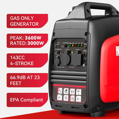 3600W Portable Generator Super Quiet Inverter Generator Ultra Lightweight for Ho