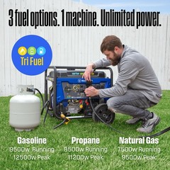 Refurbished Westinghouse Generator Model WGen9500TFc Tri Fuel