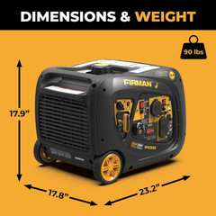 W02985 Inverter Portable Generator 3200W Remote Start, RV Ready Quiet Gas Power