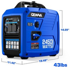 2450-Watt 120V Gas Powered Portable Inverter Super Quiet Generator w/ 1.6 Gallon