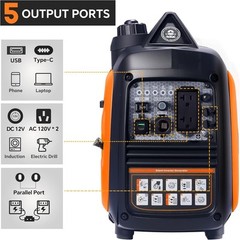 Efurden 2500W Portable Inverter Generator Gas Quiet for Camping RV 2-Pack Set