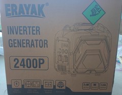ERAYAK 2400P Inverter Generator Portable 2400W 52dB 2 AC USB Outputs ECO Mode