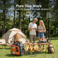 Efurden Portable Generator Inverter Gasoline 2500W Quiet Pure Sine Wave for Home