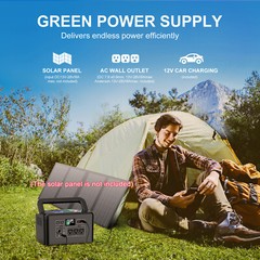 Powkey Portable Power Station 740Wh/800W Outdoor Camping RV Solar Generator