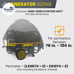 100376 Storm Shield Severe Weather Portable Generator Cover by Gentent for 4000