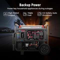 10500W Inverter Generator Tri-Fuel 120/240V for Home Backup Outdoor Remote Start