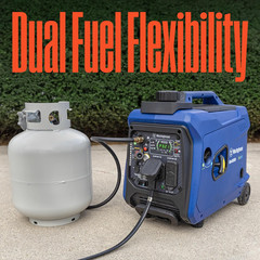 Whisper-Quiet 4000W Dual Fuel Inverter Generator with Remote Start & CO Sensor