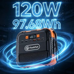 120W Portable Power Station 97Wh Small Backup Battery for Camping Power Outage