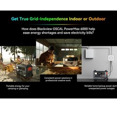 Blackview OSCAL 6000W Portable Power Station 1872Wh 3600Wh Solar Generator LFP