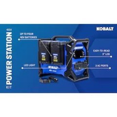 Kobalt 40V 1800W Portable Power Station w/ (2) 6.0Ah Batteries Charger NEW