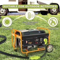 AOWEITOUR NEMA TT-30P to L14-30R RV Generator Adapter,30 Amp 3 yellow-green