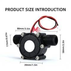 Water Flow Pump Micro Hydro Generator Turbine Flow Hydraulic Power Energy New