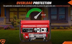 4850W Portable Gasoline Generator 4-stroke 7.5HP for Home Backup Construction