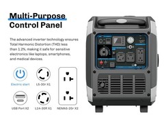 4-Stroke 6500 Watt Inverter Generator Engine Gas LPG 11L Remote Start Quiet 60Hz