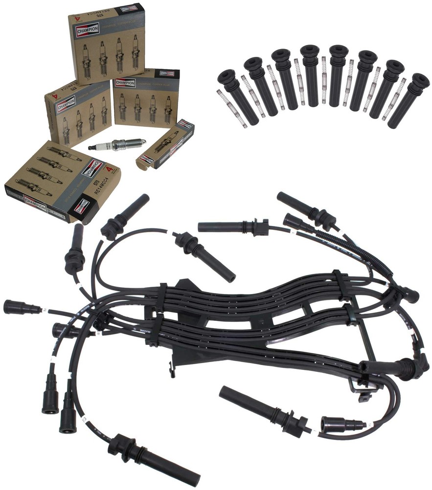Tune Up Kit Includes 16 OEM Spark Plugs, 16 Ignition Wires & COP Coil On Plug…