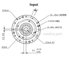 FA25 FA‑Series Harmonic Drive Gearbox, Ratio 50‑80‑100 for Servo‑Motor