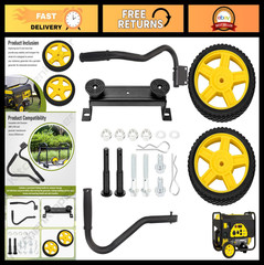 Generator Wheel Kit for 2800-4750W Generators – Folding Handle, Never-Flat Tires