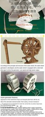 Turbine-type generator, water wheel, hydroelectric generator,low-speed disc-type