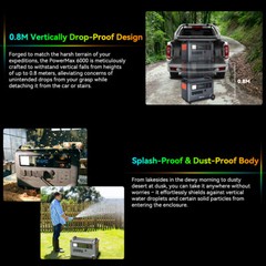 Blackview OSCAL Portable Power Station 6000W LiFePO4 Solar Generator 57600Wh Max