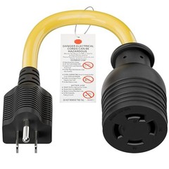 NEMA 5-15P to L14-30R Generator Adapter Cord 15A 125V