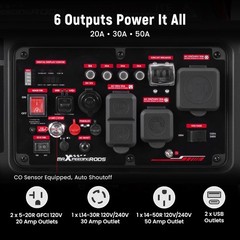 10500W 120/240V Inverter Generator Tri-Fuel with Electric Start for Home Backup
