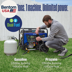 Outdoor Power Equipment 14500 Peak Watt Dual Fuel Home Backup Portable Generator