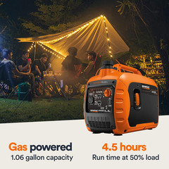 Generac 3,300-Watt Gas Powered Portable Inverter Generator – Lightweight and Com