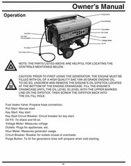 Owners Manual All-Power 10,000-Watt Propane Portable Generator – Model APG3590CN