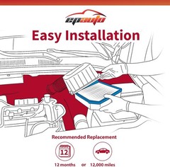 EPAuto GP778 (CA12778) Engine Air Filter, Replacement for Ford Bronco Sport, Esc