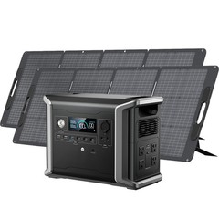 Dabbsson 1200W 1330Wh Power Station Camping with 2x 210W Foldable Solar Panel