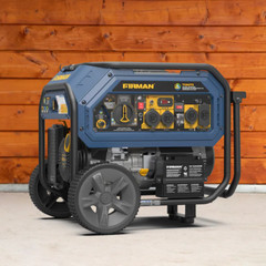 Firman 10,000W Portable Hybrid Tri-Fuel Gas Generator, Electric Start, CO Sensor