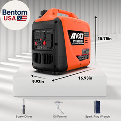 1600W Super Quiet Inverter Generator, Ultra Lightweight Gas Powered Portable Gen