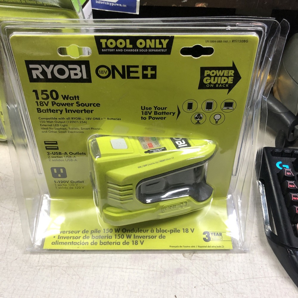 Ryobi RYI150BG ONE+ 18V 150 Watt Battery Inverter Tool Only