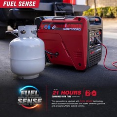 A-iPower GXS7600iRD – Dual Fuel, Remote Start Inverter Generator