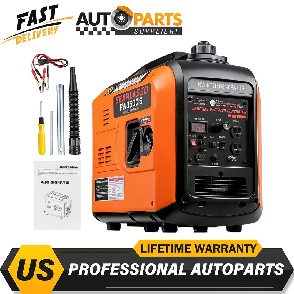 5000W Portable Inverter Generator Gas Powered Quiet for Home Backup ECO Mode