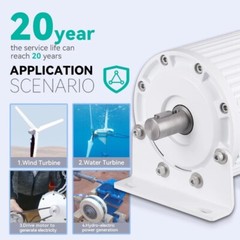 Water Turbine Gearless Permanent Magnet Generator 5KW 5000w 12V 24V 48V 96V